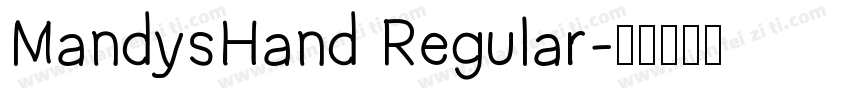 MandysHand Regular字体转换